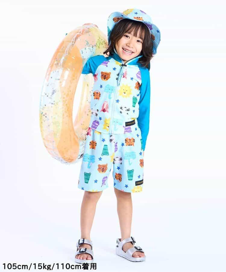 動物剪紙圖案 平角 防曬 泳褲