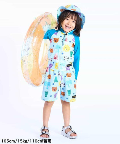 動物剪紙圖案 平角 防曬 泳褲