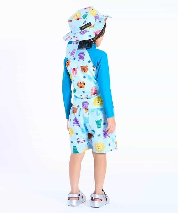 動物剪紙圖案 平角 防曬 泳褲