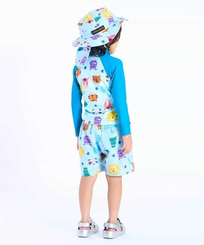 動物剪紙圖案 平角 防曬 泳褲