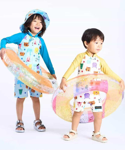 動物剪紙圖案 平角 防曬 泳褲