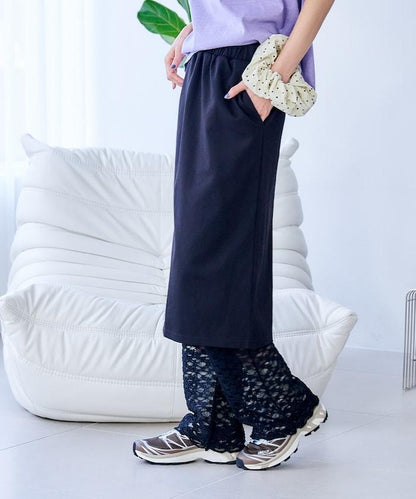 花朵蕾絲打底褲＋半身裙套裝