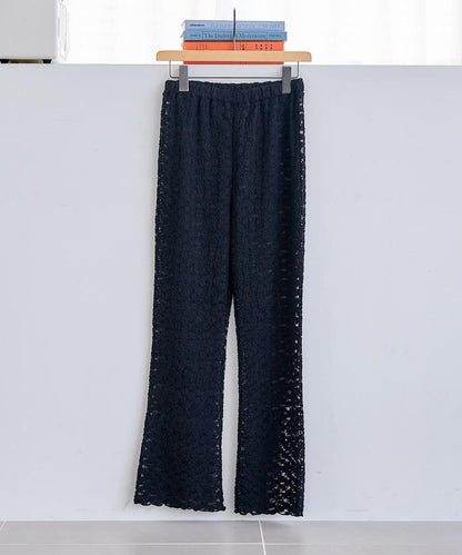 花朵蕾絲打底褲＋半身裙套裝