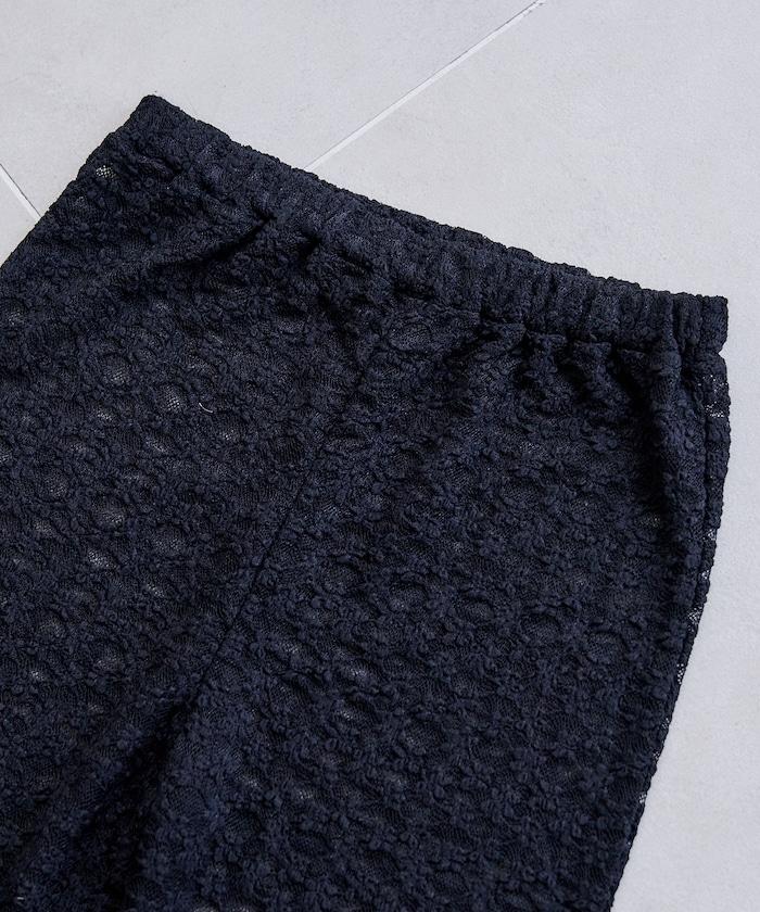 花朵蕾絲打底褲＋半身裙套裝