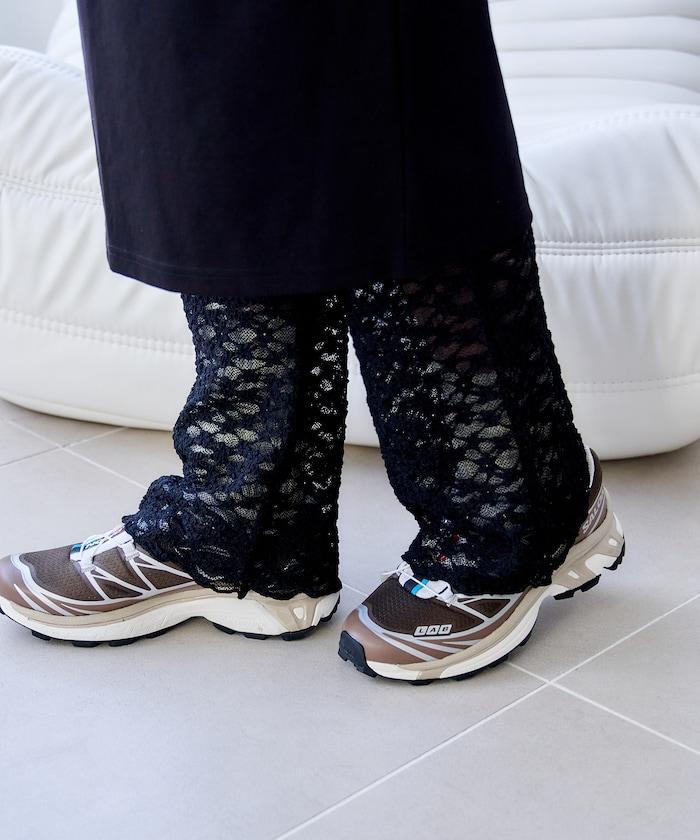 花朵蕾絲打底褲＋半身裙套裝