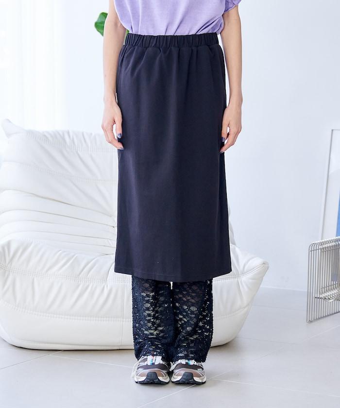 花朵蕾絲打底褲＋半身裙套裝