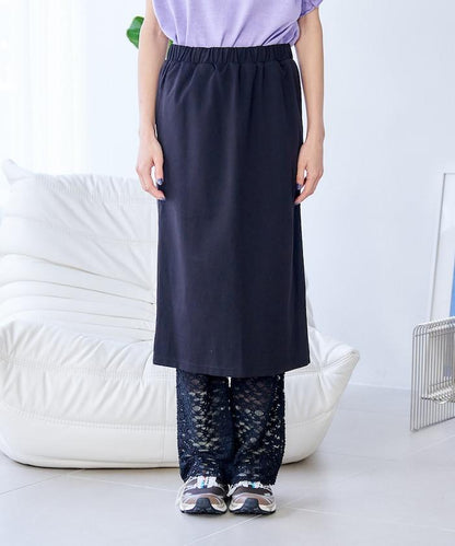 花朵蕾絲打底褲＋半身裙套裝