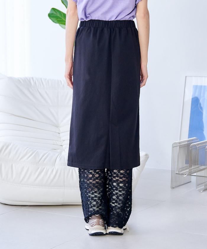 花朵蕾絲打底褲＋半身裙套裝