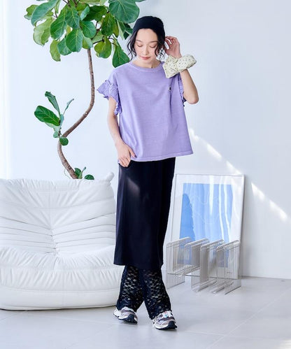 花朵蕾絲打底褲＋半身裙套裝