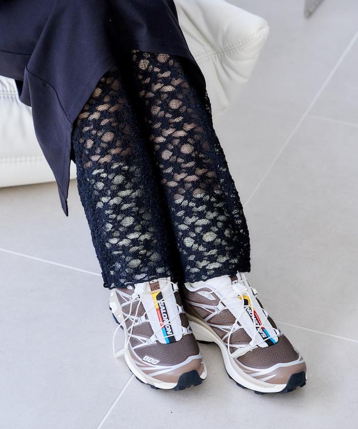 花朵蕾絲打底褲＋半身裙套裝