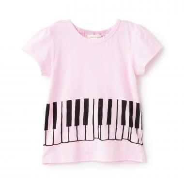 鋼琴圖案短袖T恤