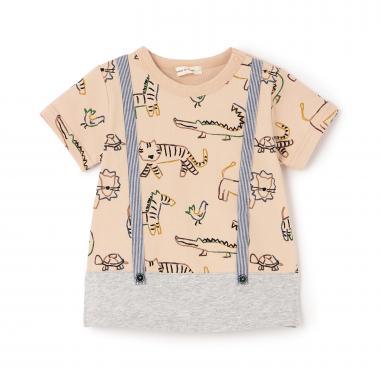 color animal 圖案短袖T恤