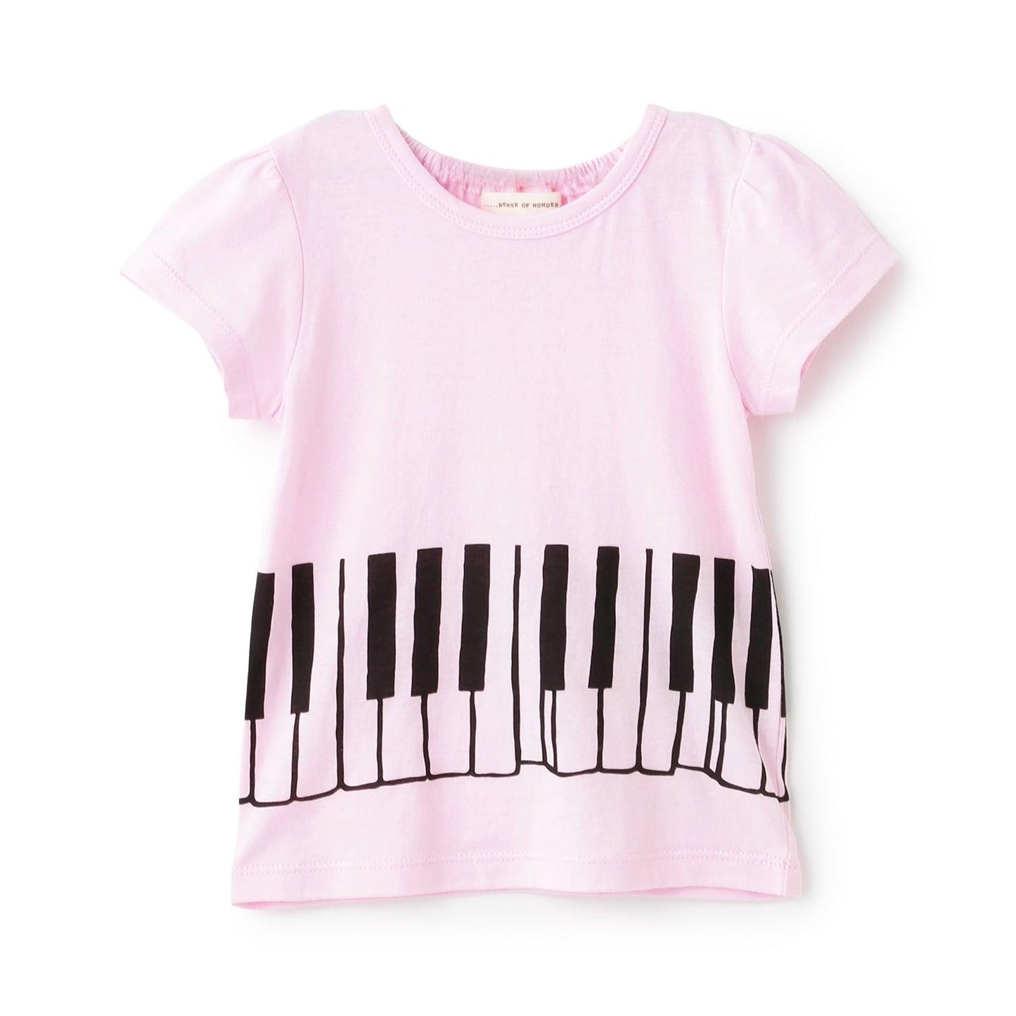 鋼琴圖案短袖T恤