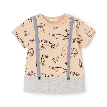 color animal 圖案短袖T恤