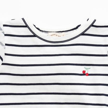 櫻桃刺繡短袖T恤