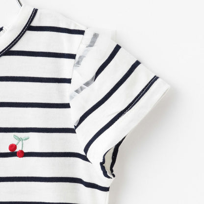 櫻桃刺繡短袖T恤