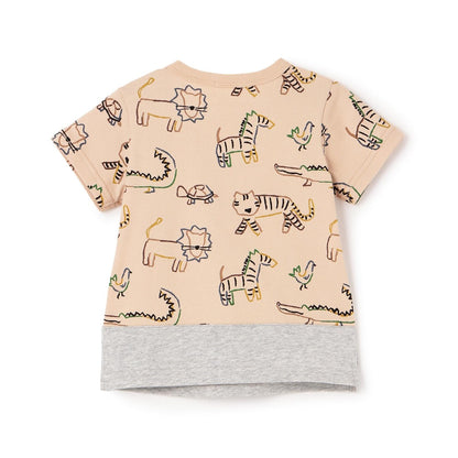 color animal 圖案短袖T恤