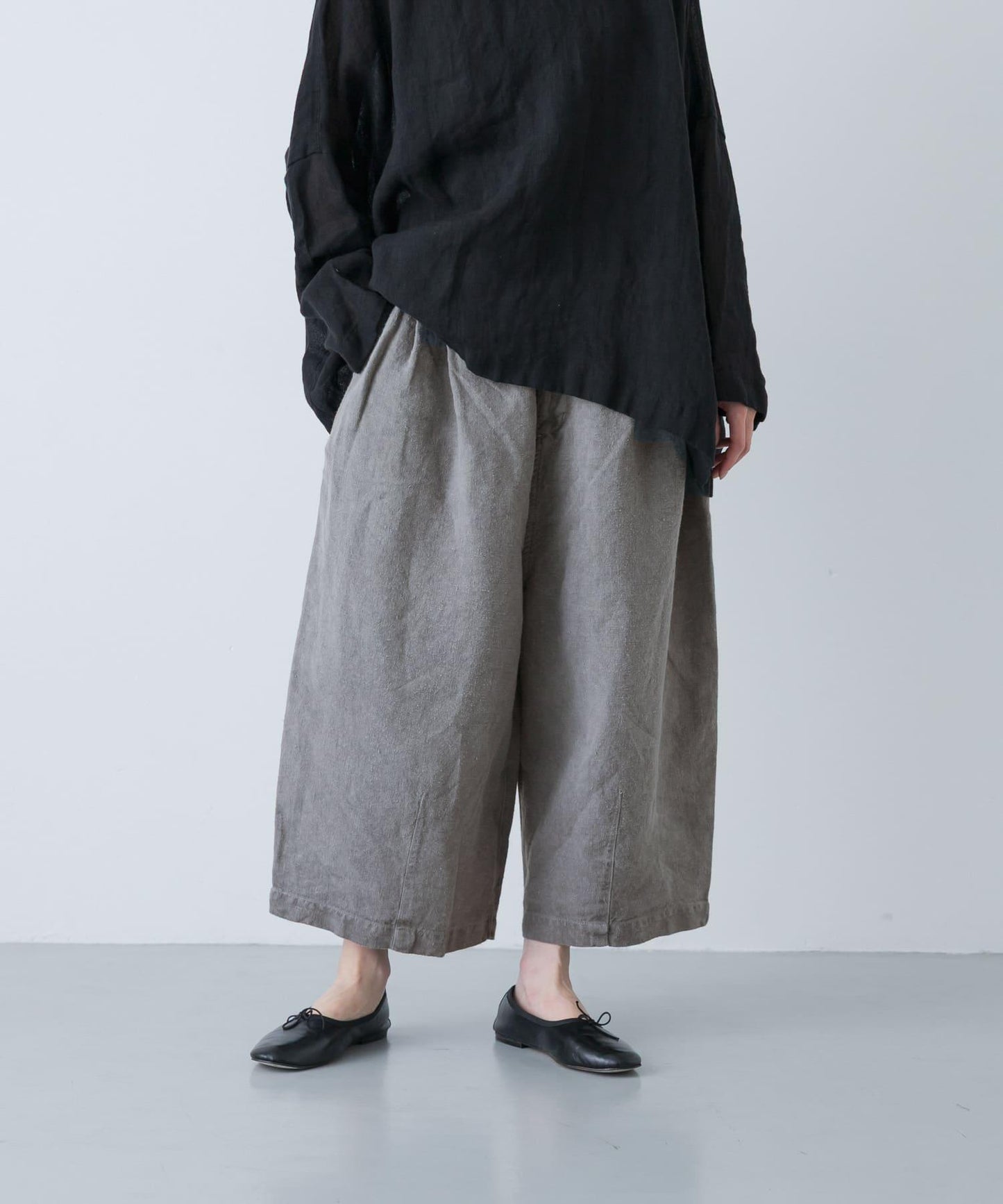 MITTAN 拉絨大麻面料 闊腿褲