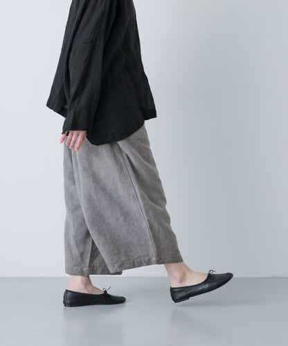 MITTAN 拉絨大麻面料 闊腿褲