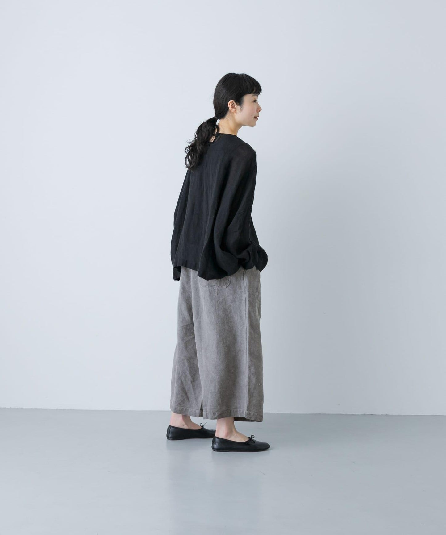 MITTAN 拉絨大麻面料 闊腿褲