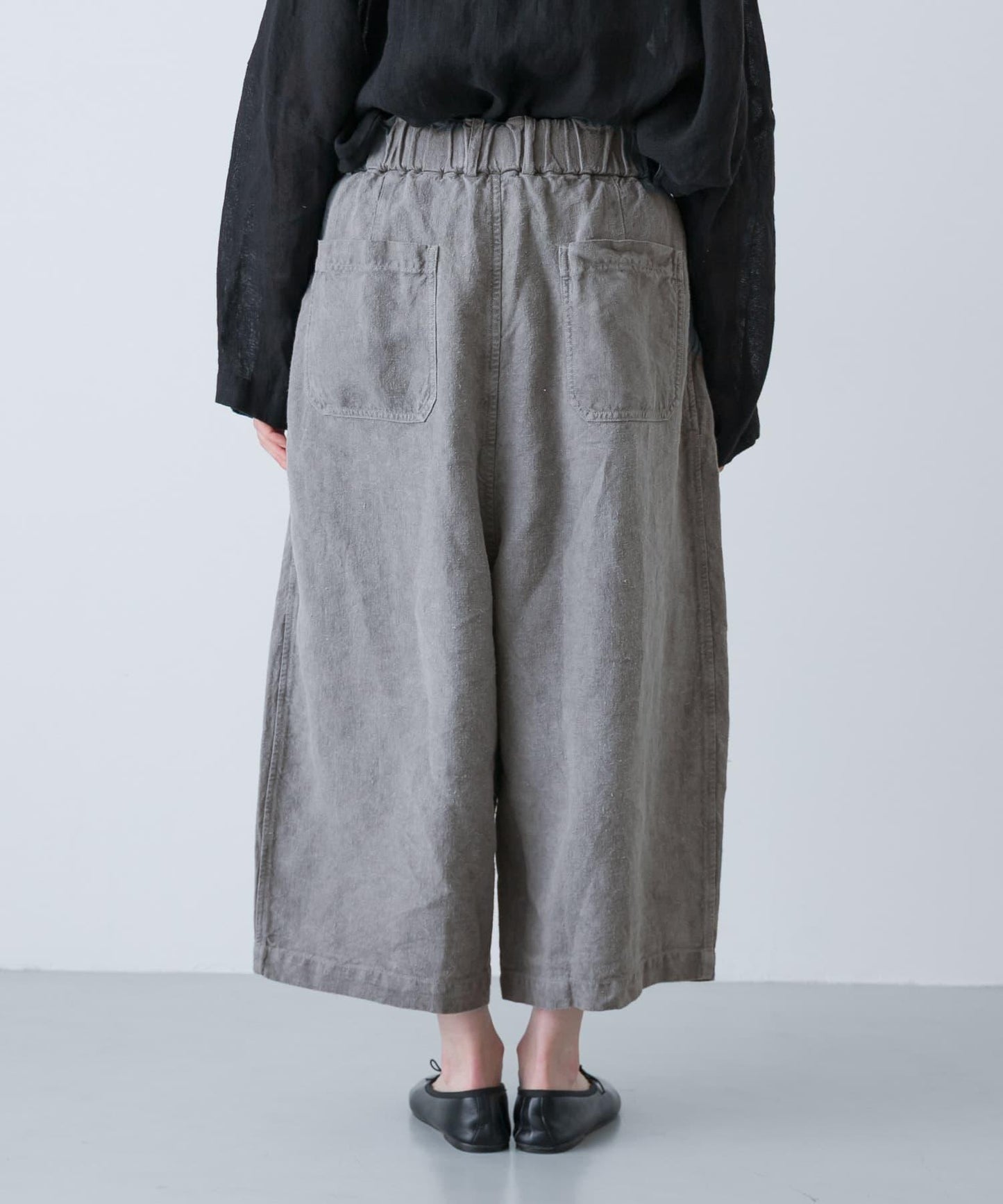 MITTAN 拉絨大麻面料 闊腿褲