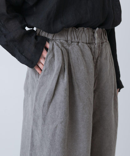 MITTAN 拉絨大麻面料 闊腿褲