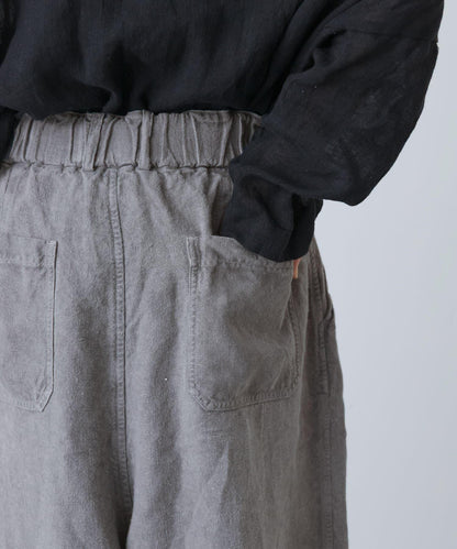 MITTAN 拉絨大麻面料 闊腿褲