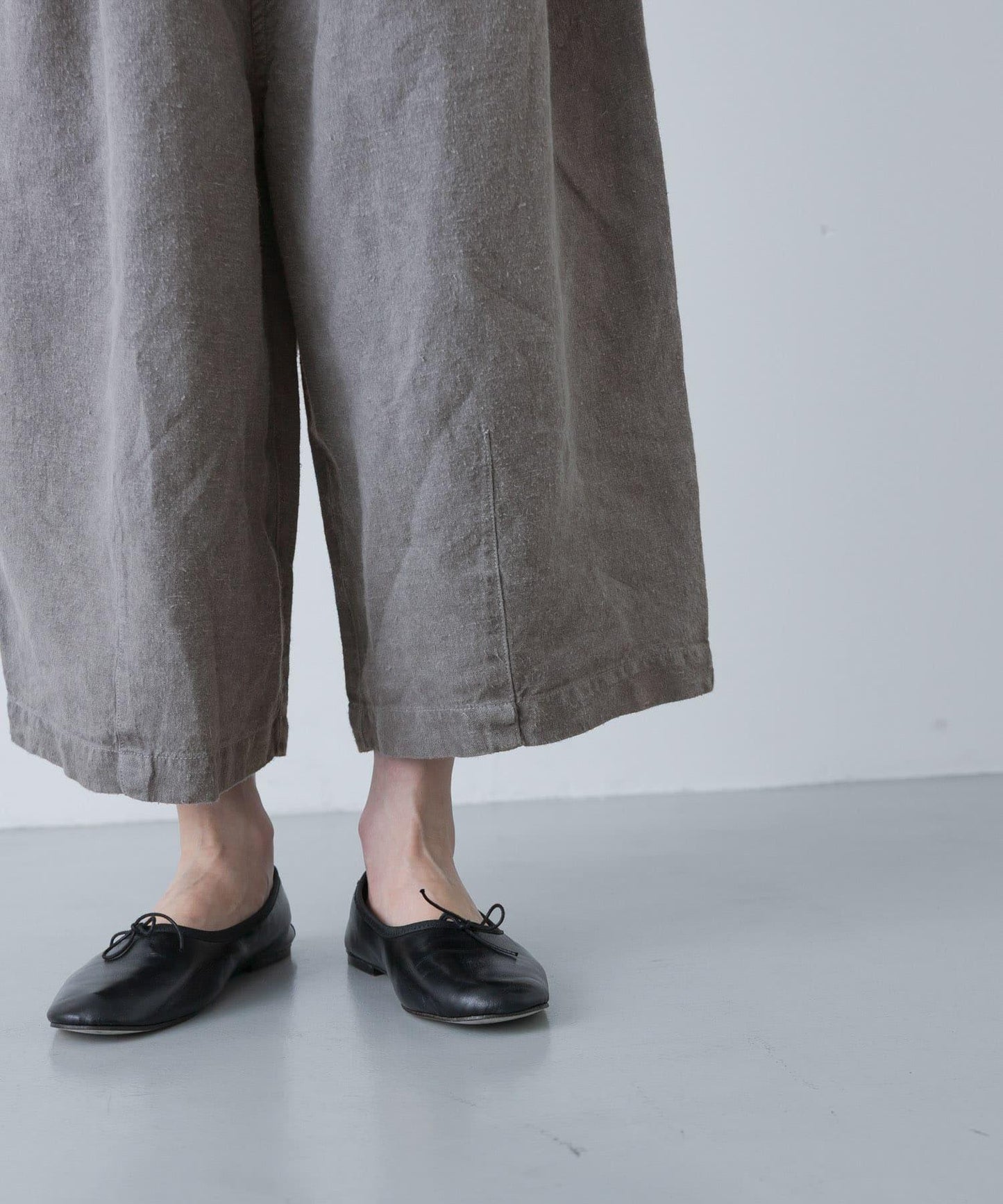 MITTAN 拉絨大麻面料 闊腿褲