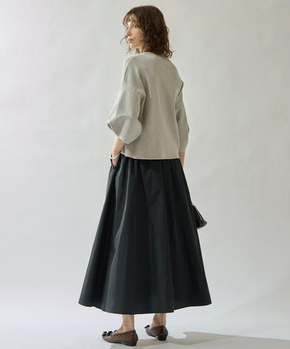 Drawing Numbers 塔夫綢褶皺半身裙