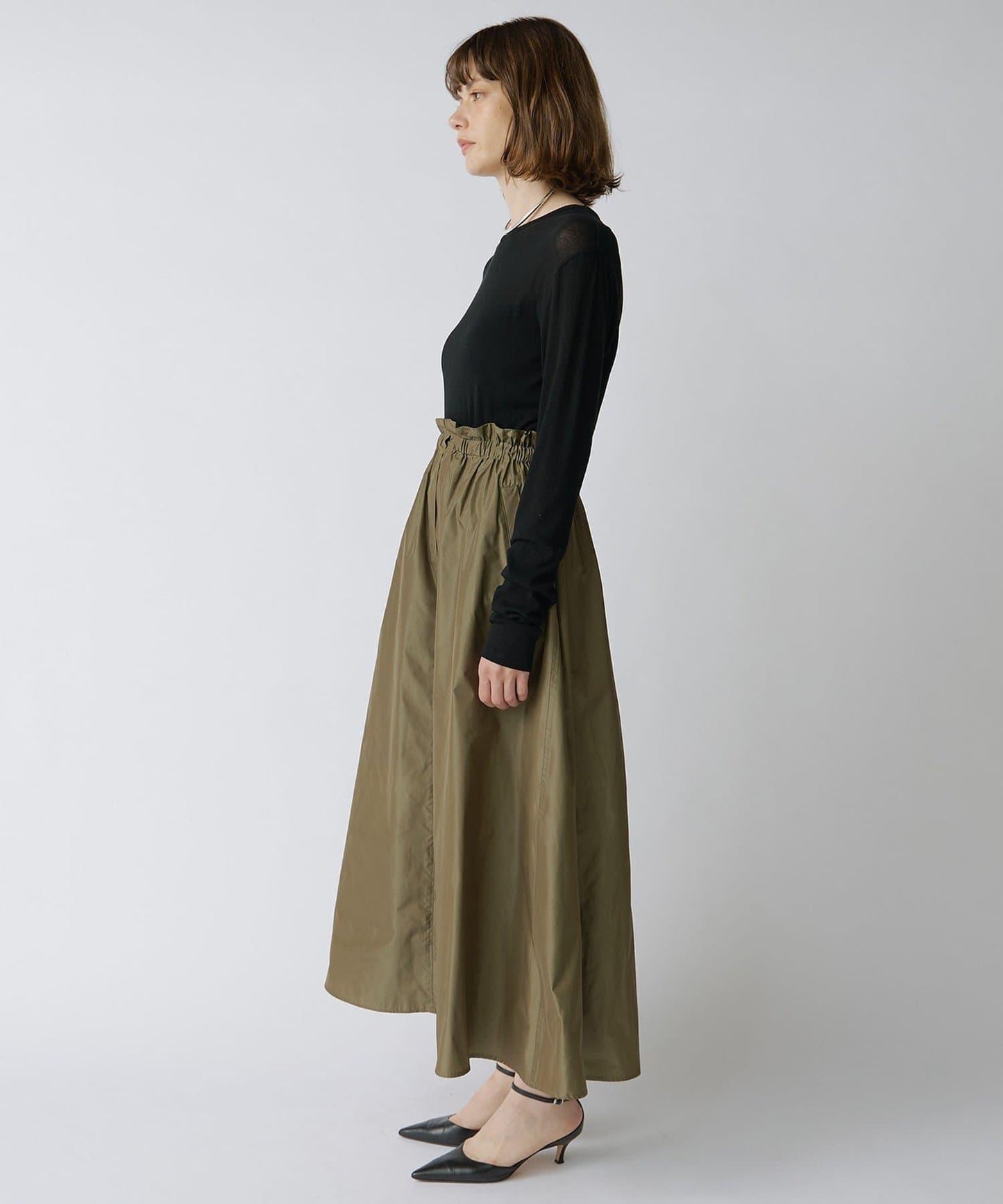 Drawing Numbers 塔夫綢褶皺半身裙