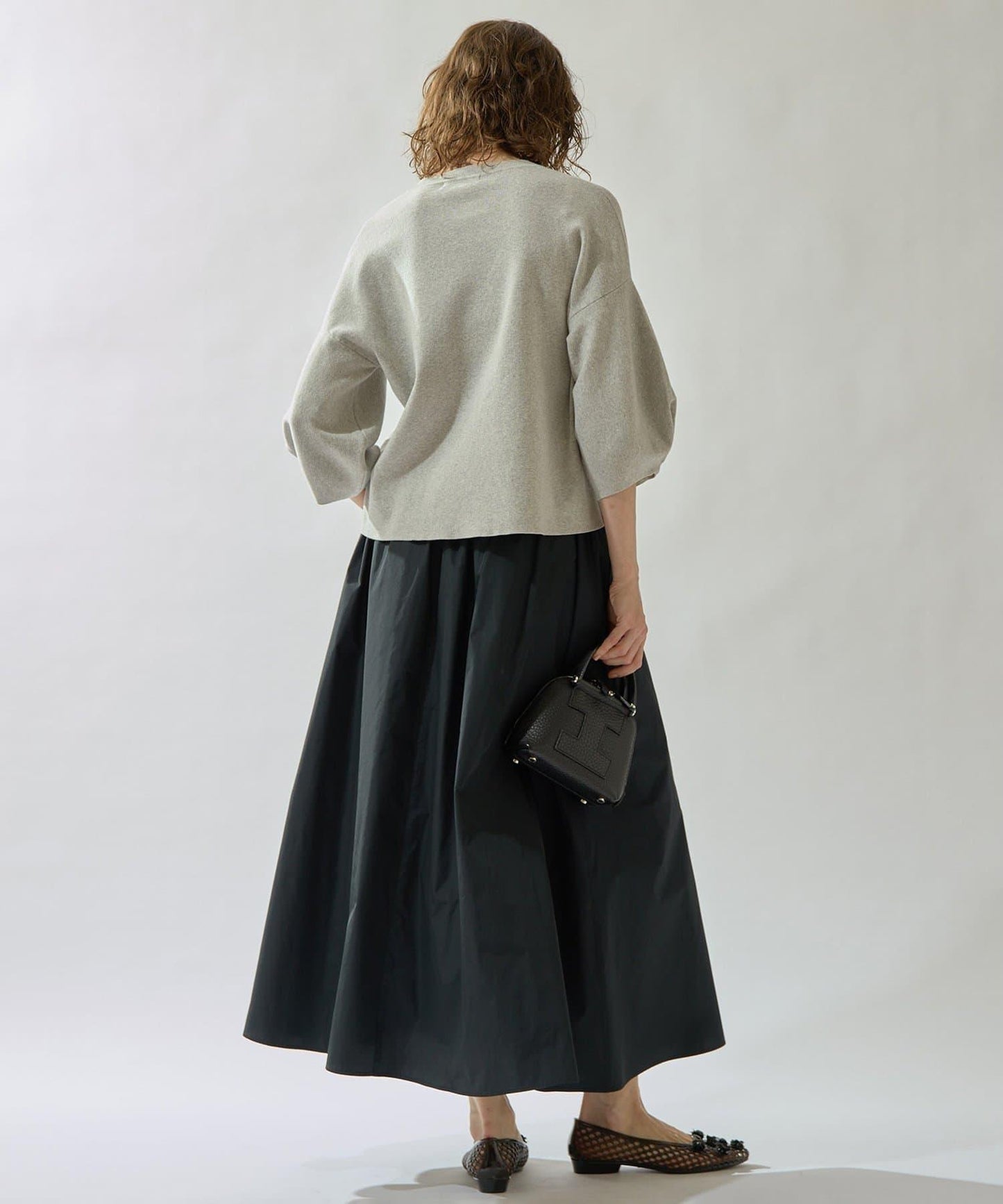 Drawing Numbers 塔夫綢褶皺半身裙