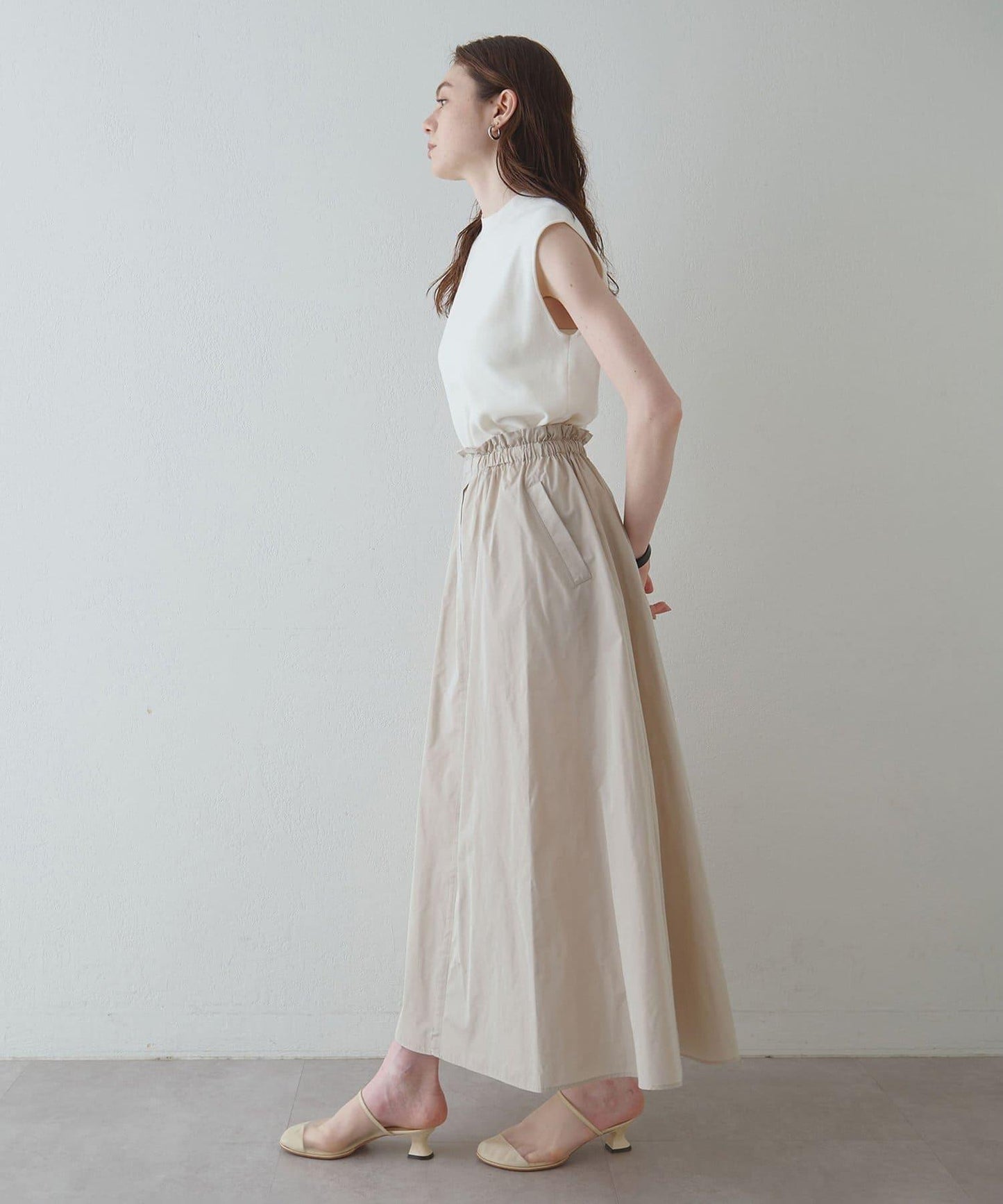 Drawing Numbers 塔夫綢褶皺半身裙