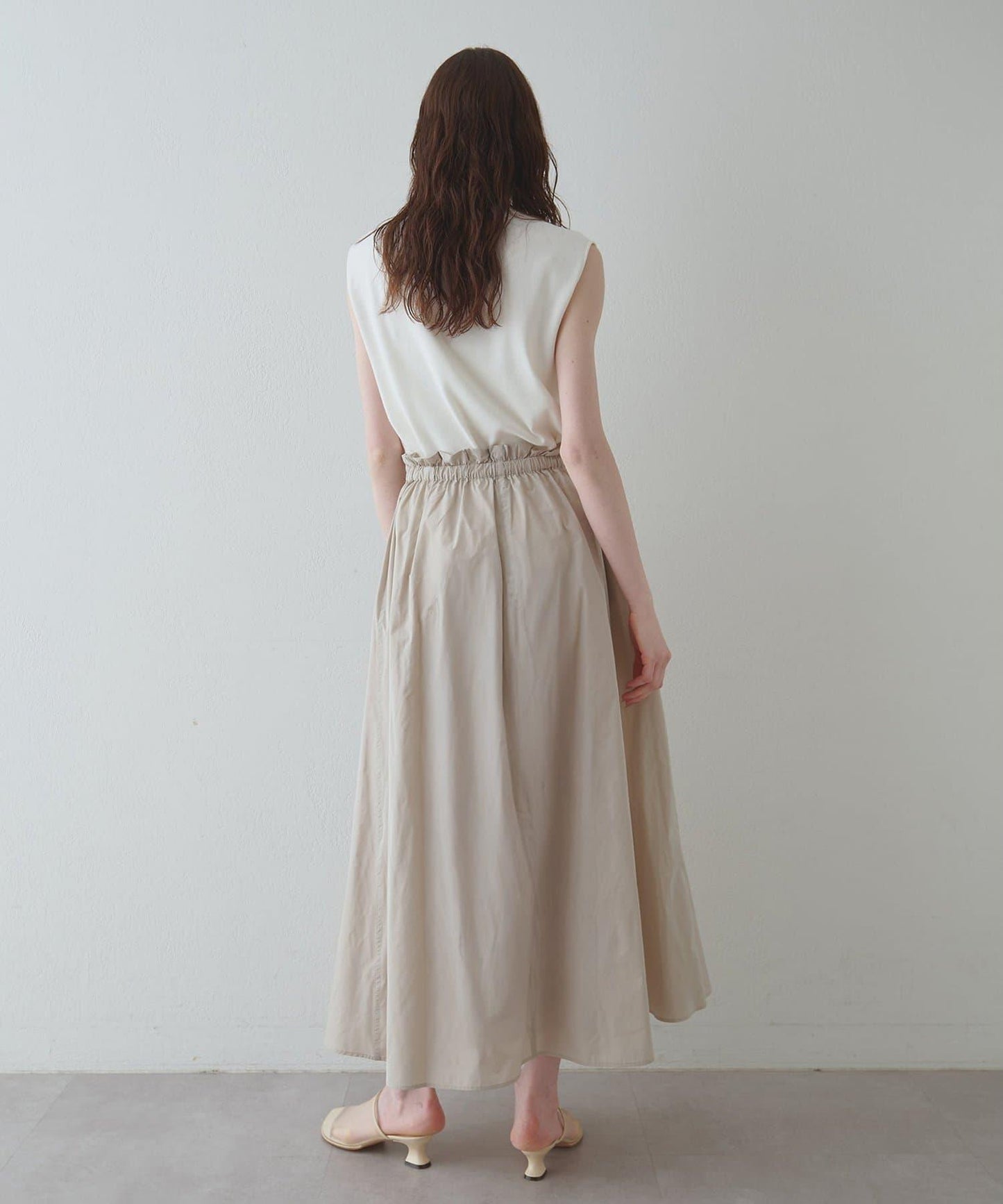 Drawing Numbers 塔夫綢褶皺半身裙