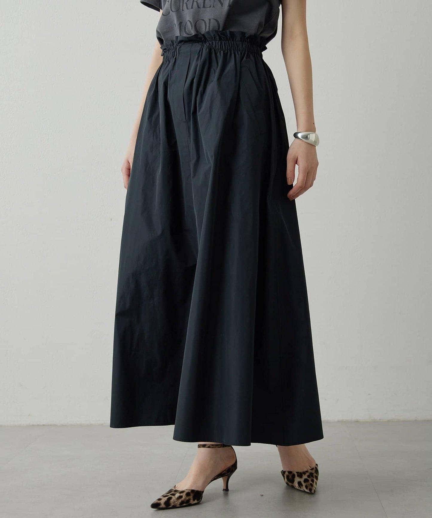 Drawing Numbers 塔夫綢褶皺半身裙