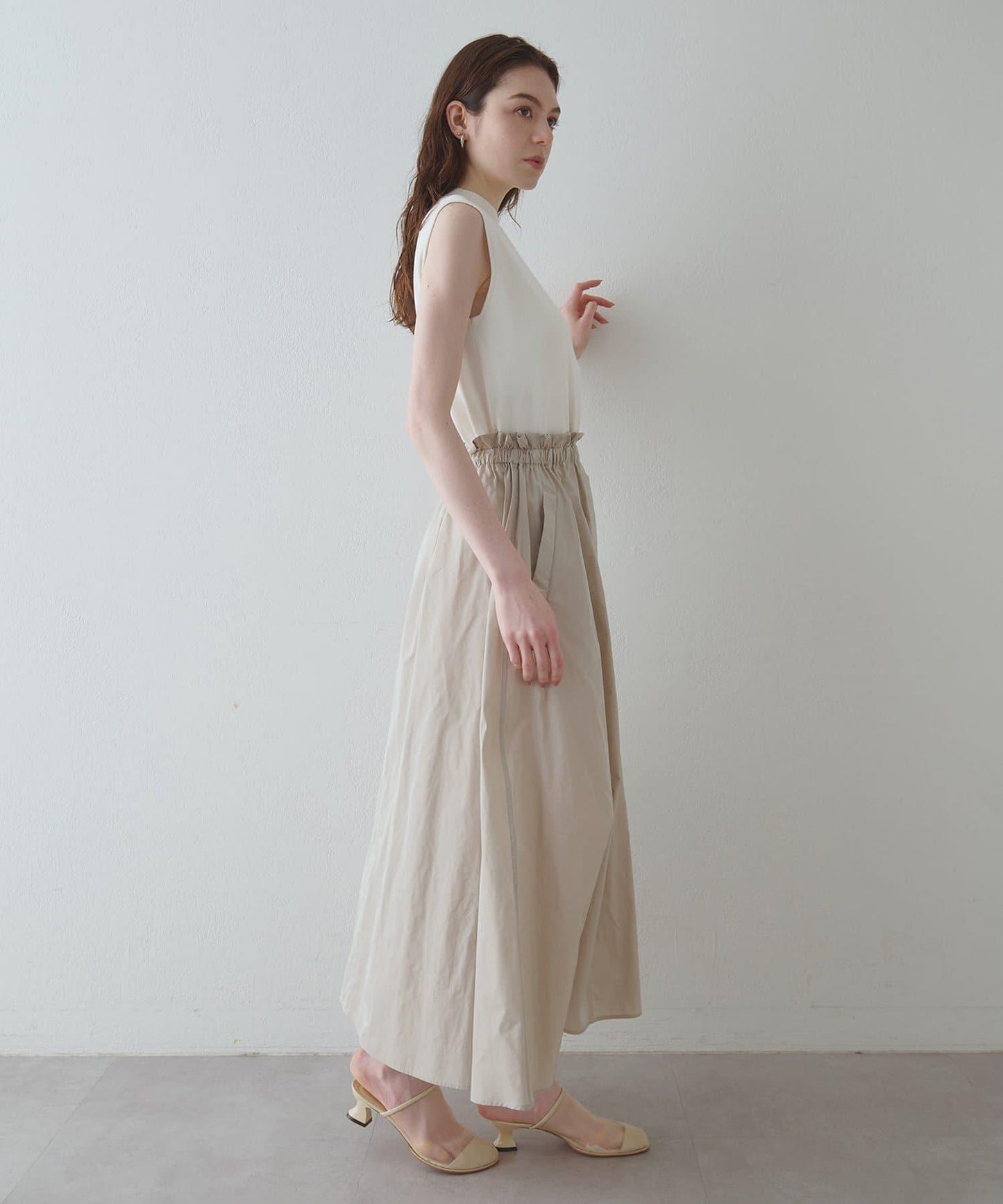 Drawing Numbers 塔夫綢褶皺半身裙