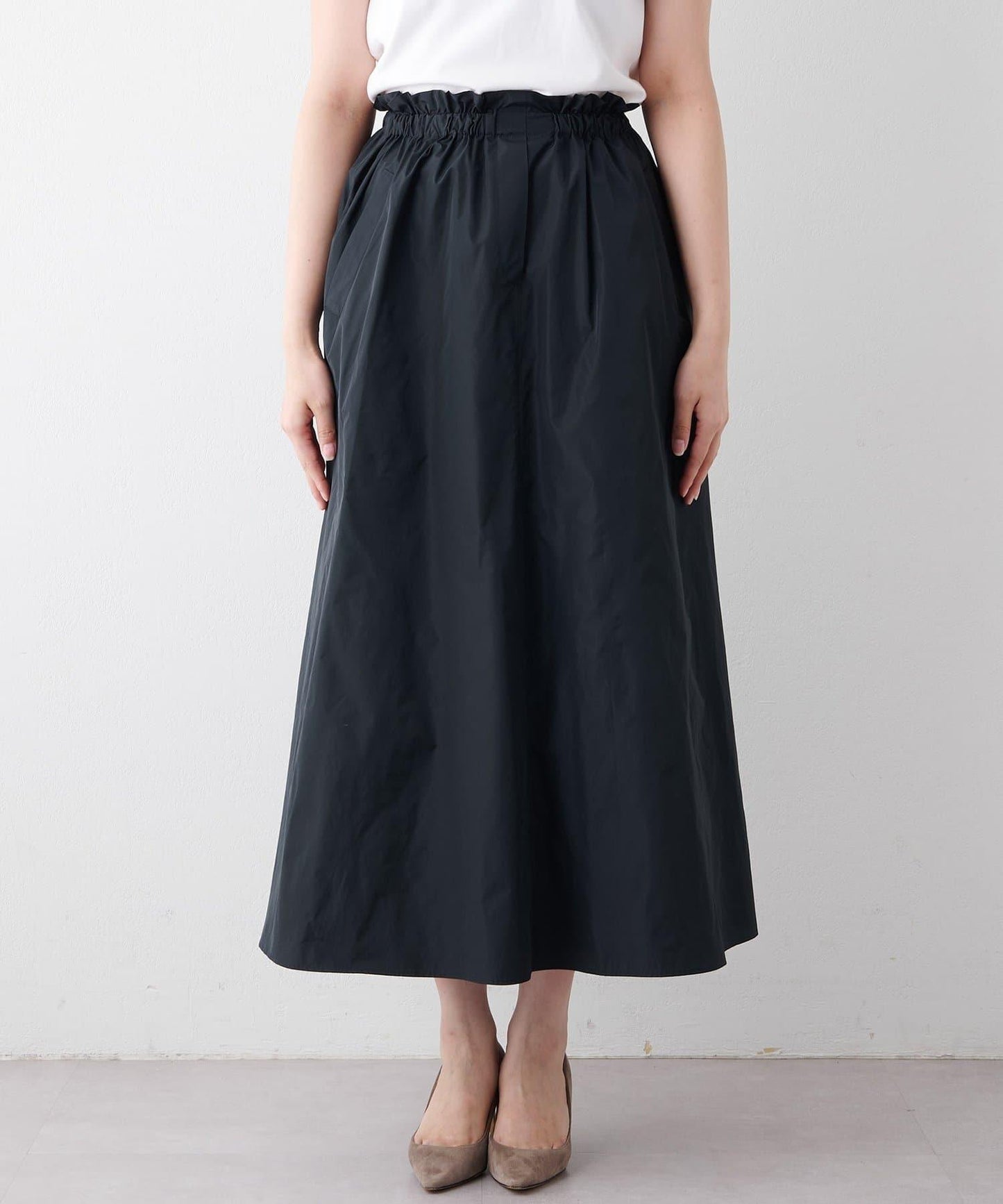 Drawing Numbers 塔夫綢褶皺半身裙