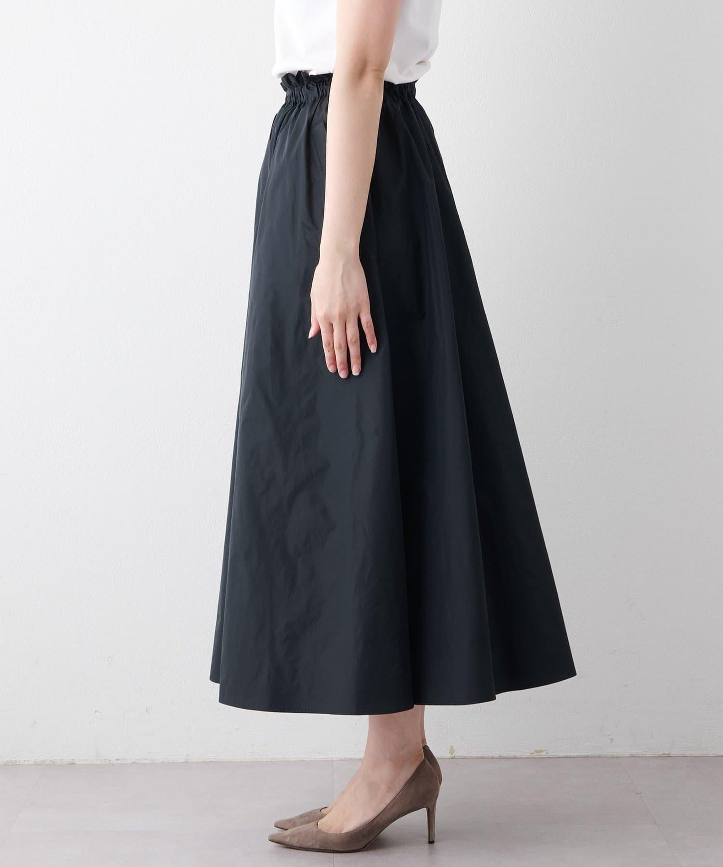 Drawing Numbers 塔夫綢褶皺半身裙