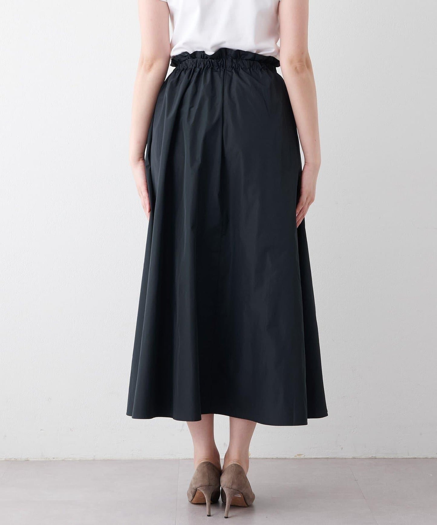 Drawing Numbers 塔夫綢褶皺半身裙