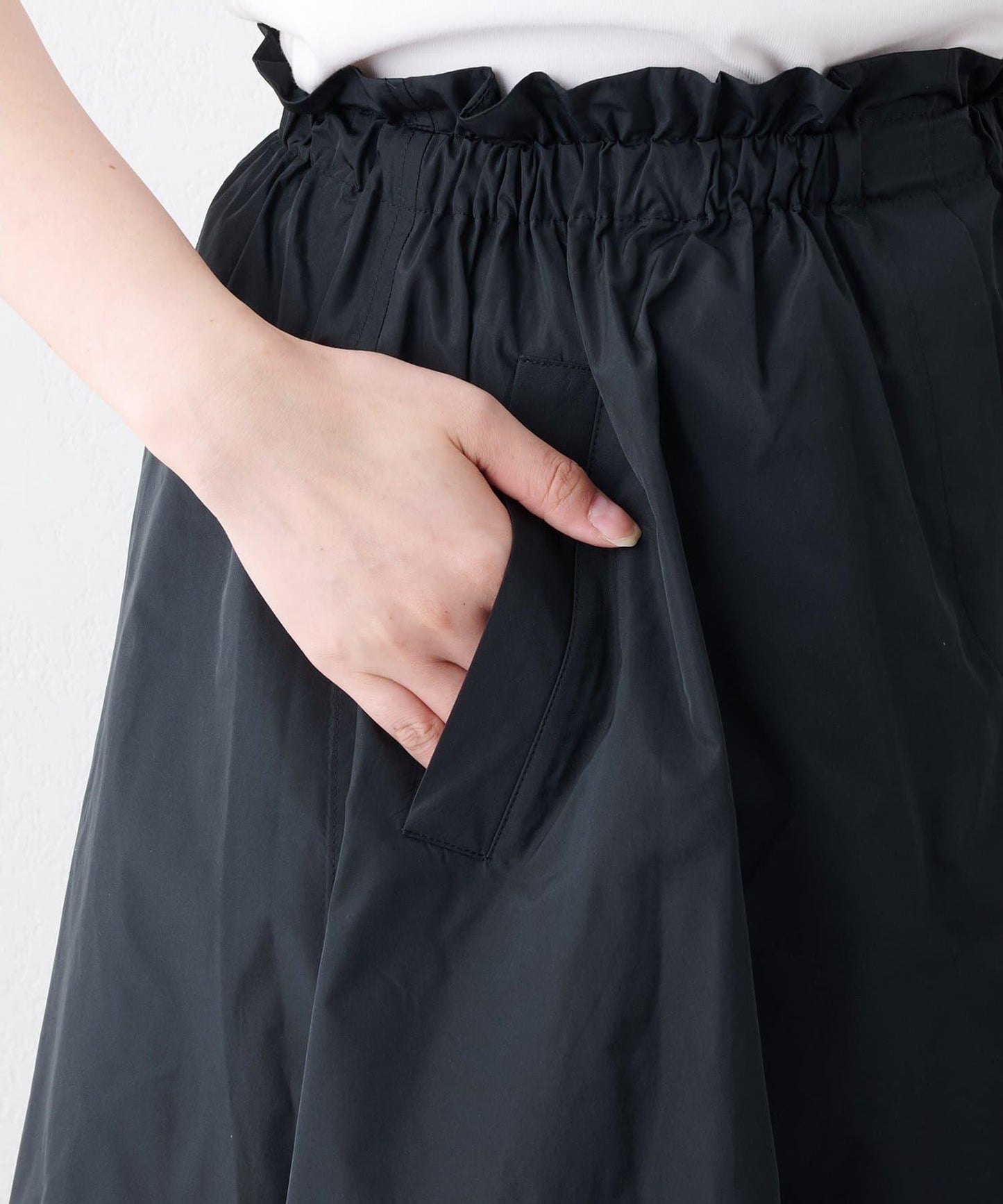 Drawing Numbers 塔夫綢褶皺半身裙