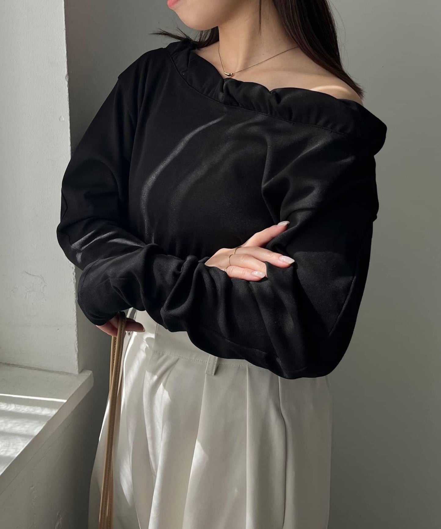 泡泡領 長袖T恤