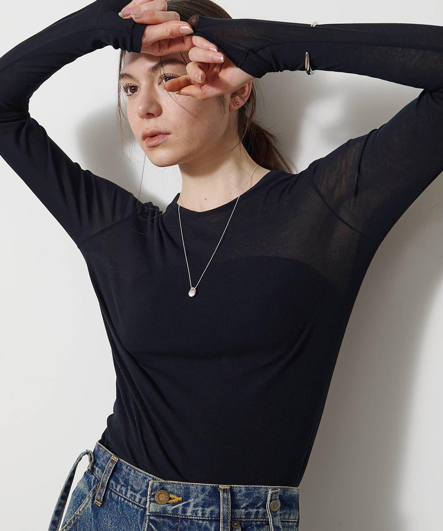 透肌彈力長袖T恤