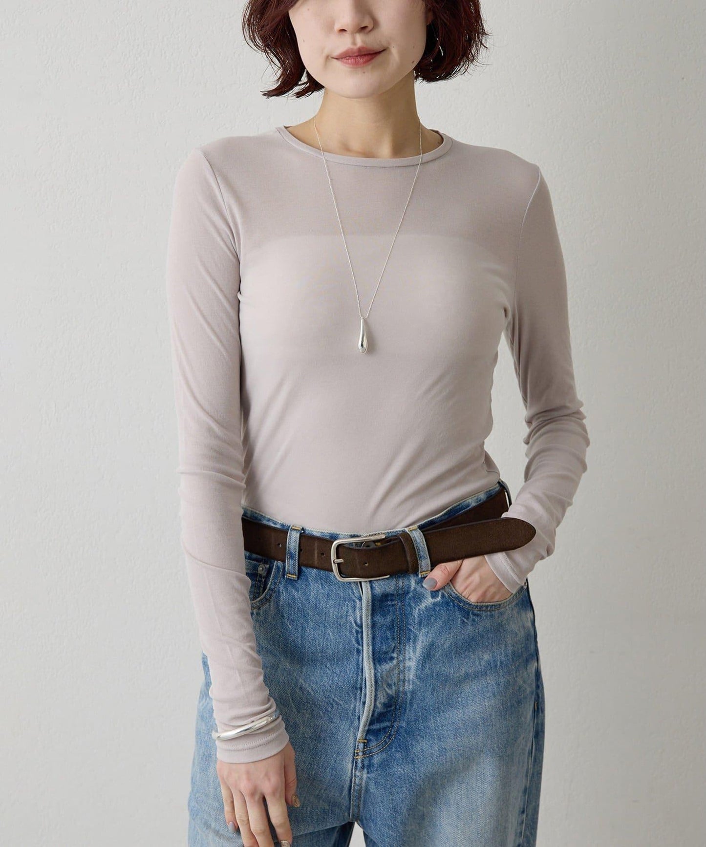 透肌彈力長袖T恤