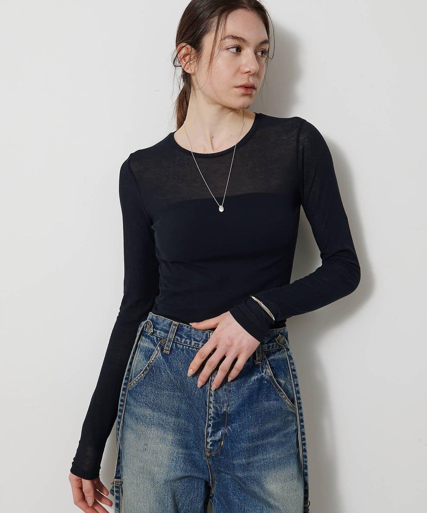 透肌彈力長袖T恤