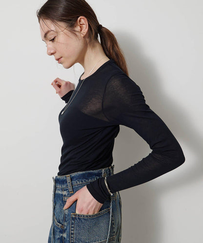 透肌彈力長袖T恤