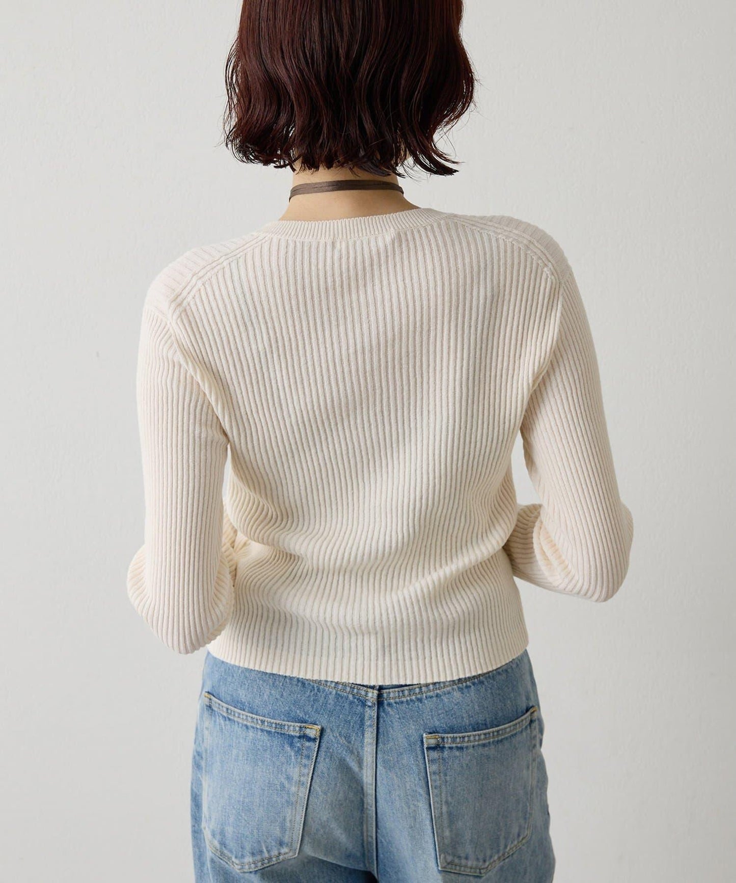 無縫羅紋針織開衫