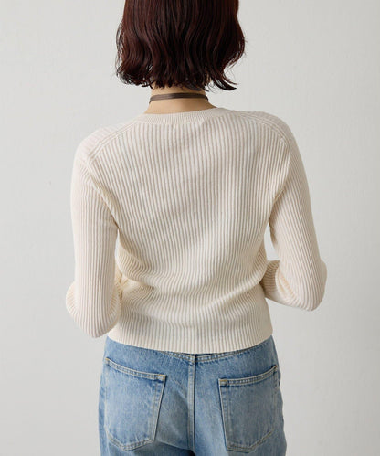 無縫羅紋針織開衫