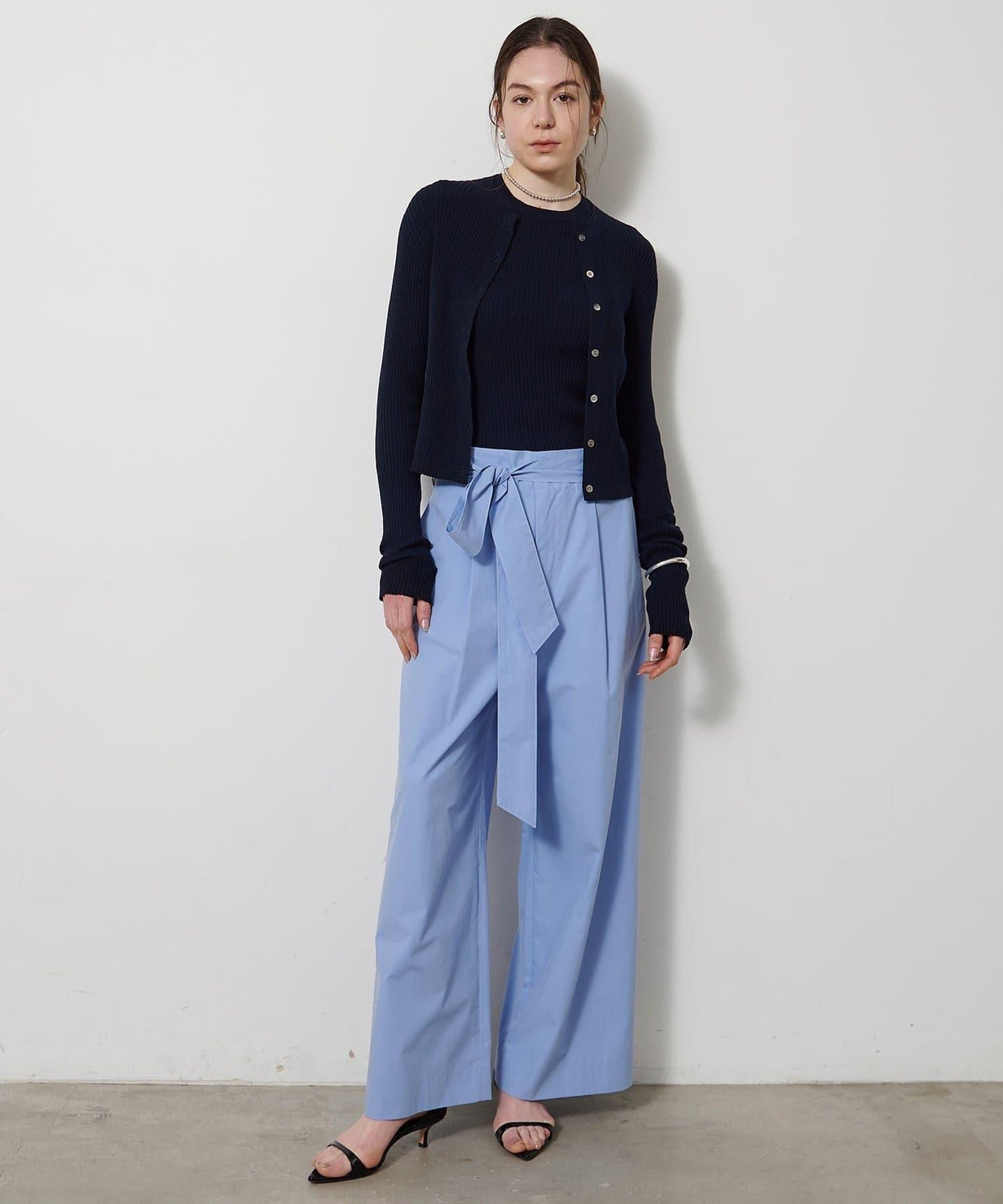 無縫羅紋針織開衫