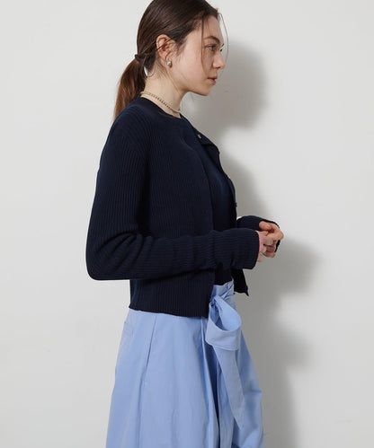 無縫羅紋針織開衫