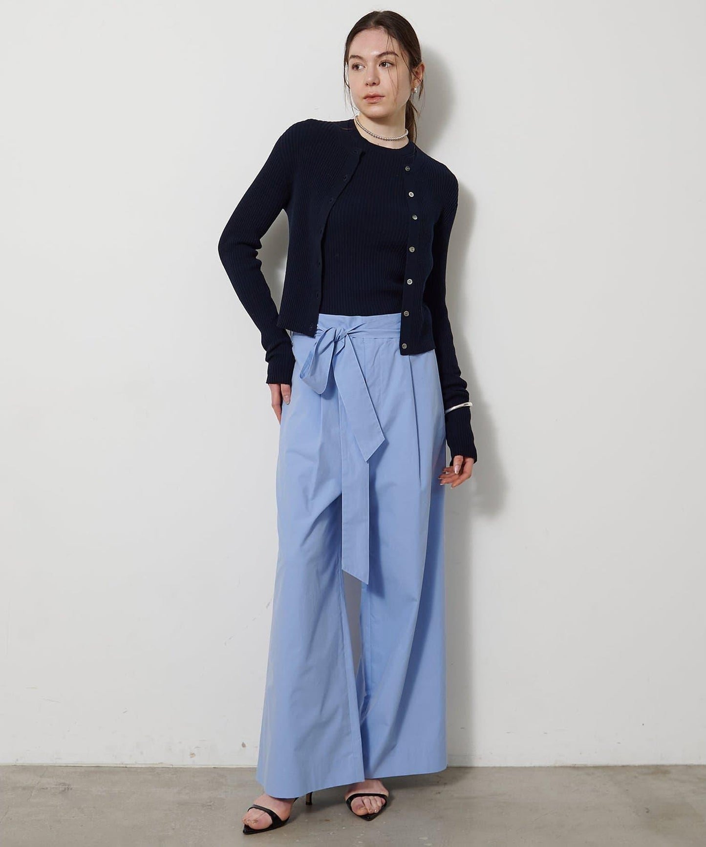 無縫羅紋針織開衫