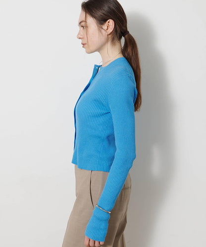 無縫羅紋針織開衫